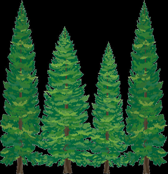 Pine_ Tree_ Collection_ Vector PNG Image