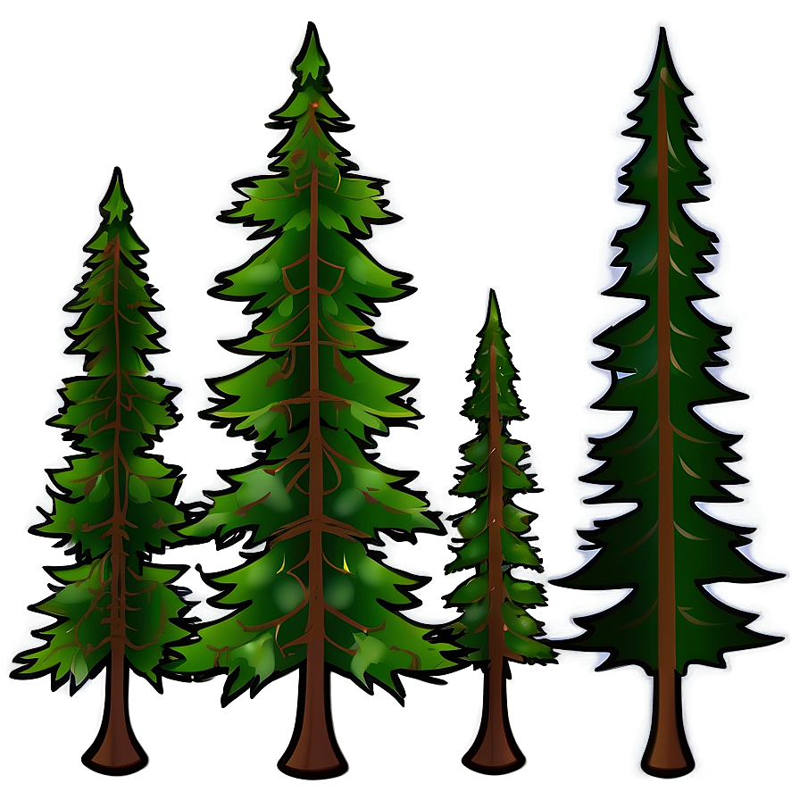 Pine Trees Clipart Png 05252024 PNG Image