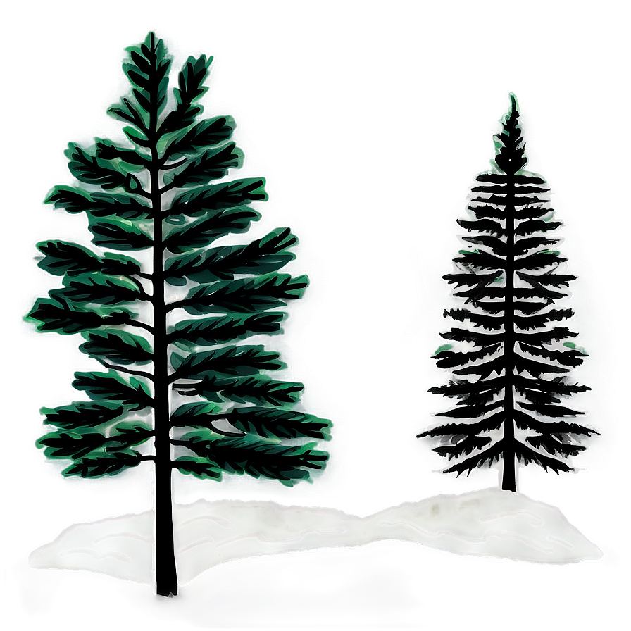 Pine Trees Night Png 05252024 PNG Image