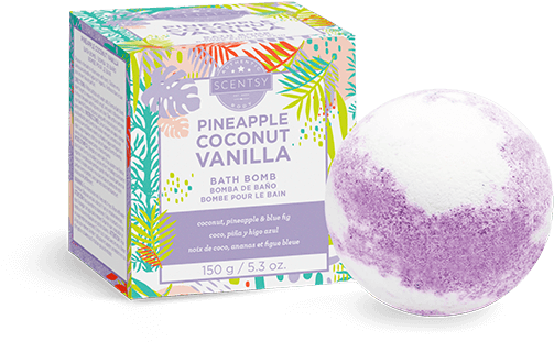 Pineapple Coconut Vanilla Bath Bomb Scentsy PNG Image