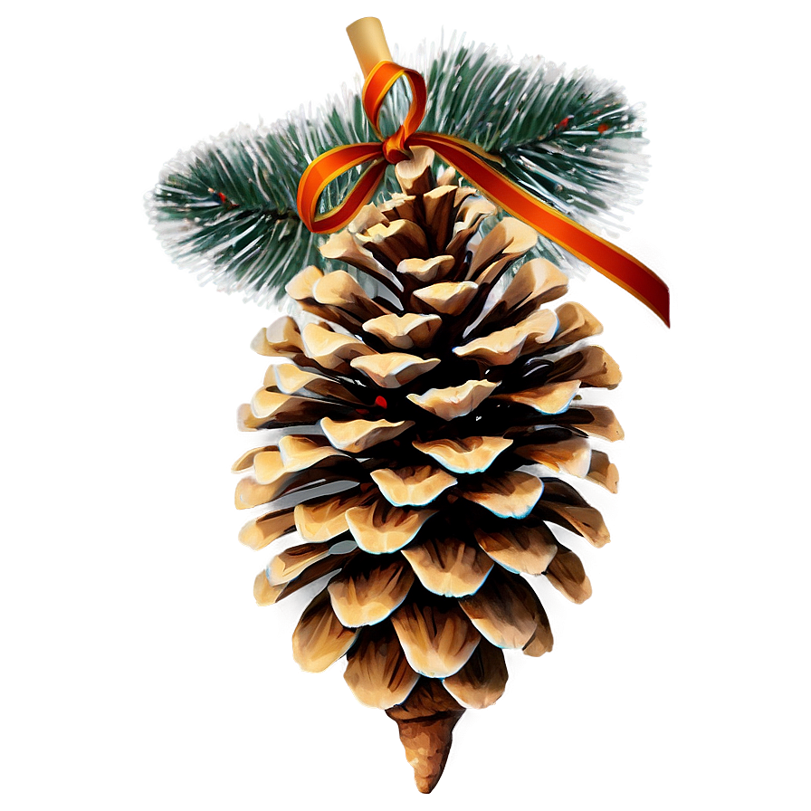 Pinecone In Festive Setting Png Vbe PNG Image