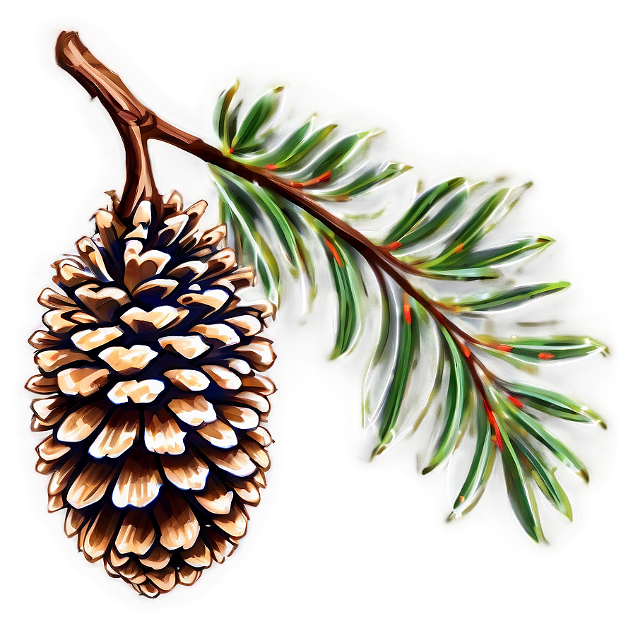 Pinecone In Rustic Decor Png Ice PNG Image