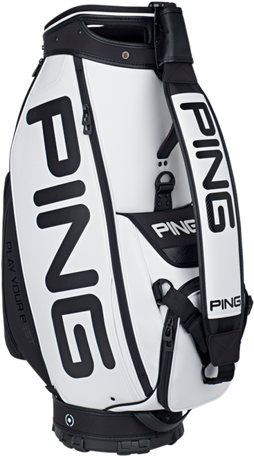 Ping Golf Bag White Black PNG Image