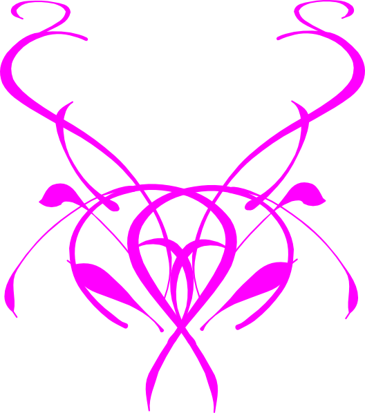 Pink Abstract Flourish Design PNG Image