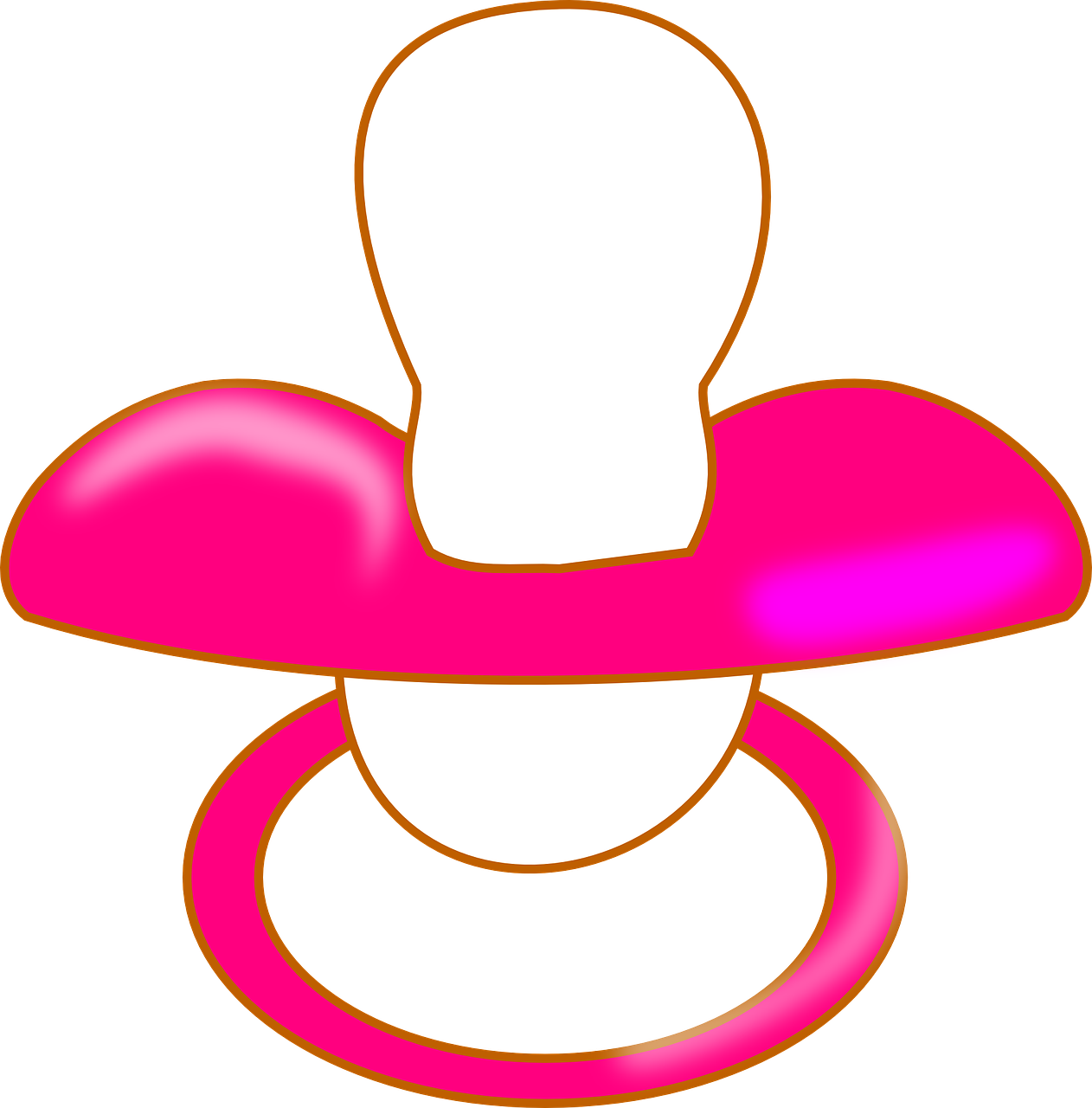 Pink Baby Pacifier Graphic PNG Image