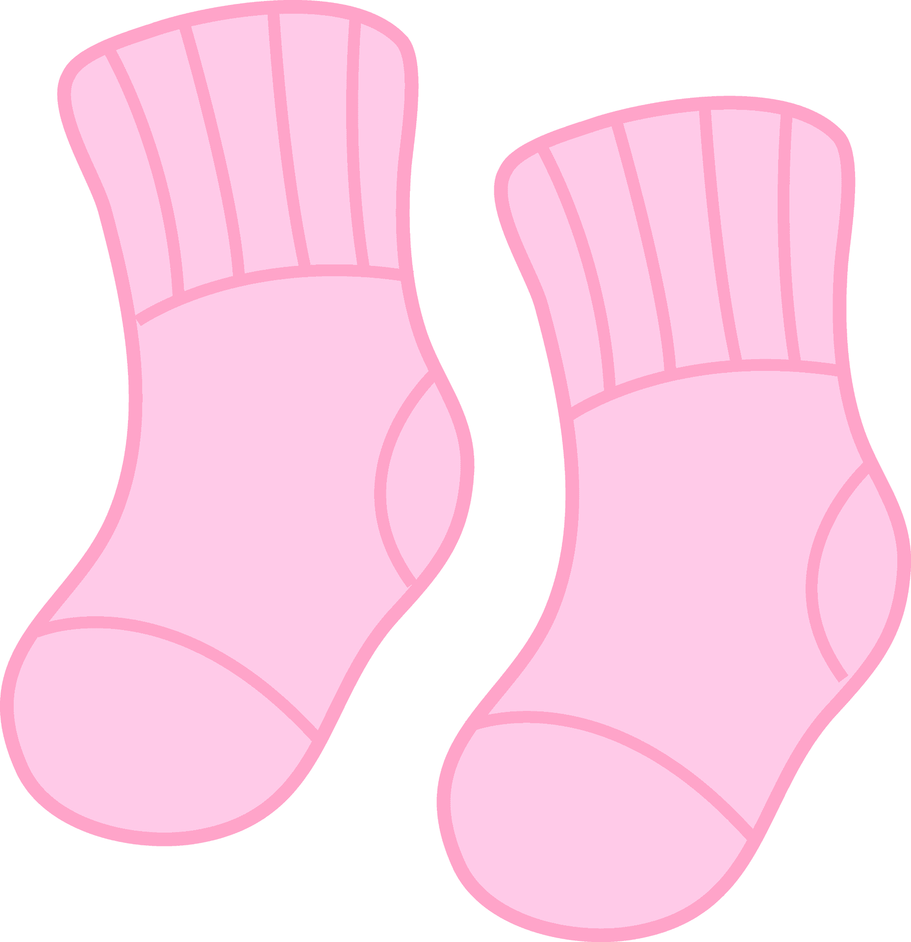 Pink Baby Socks Illustration PNG Image