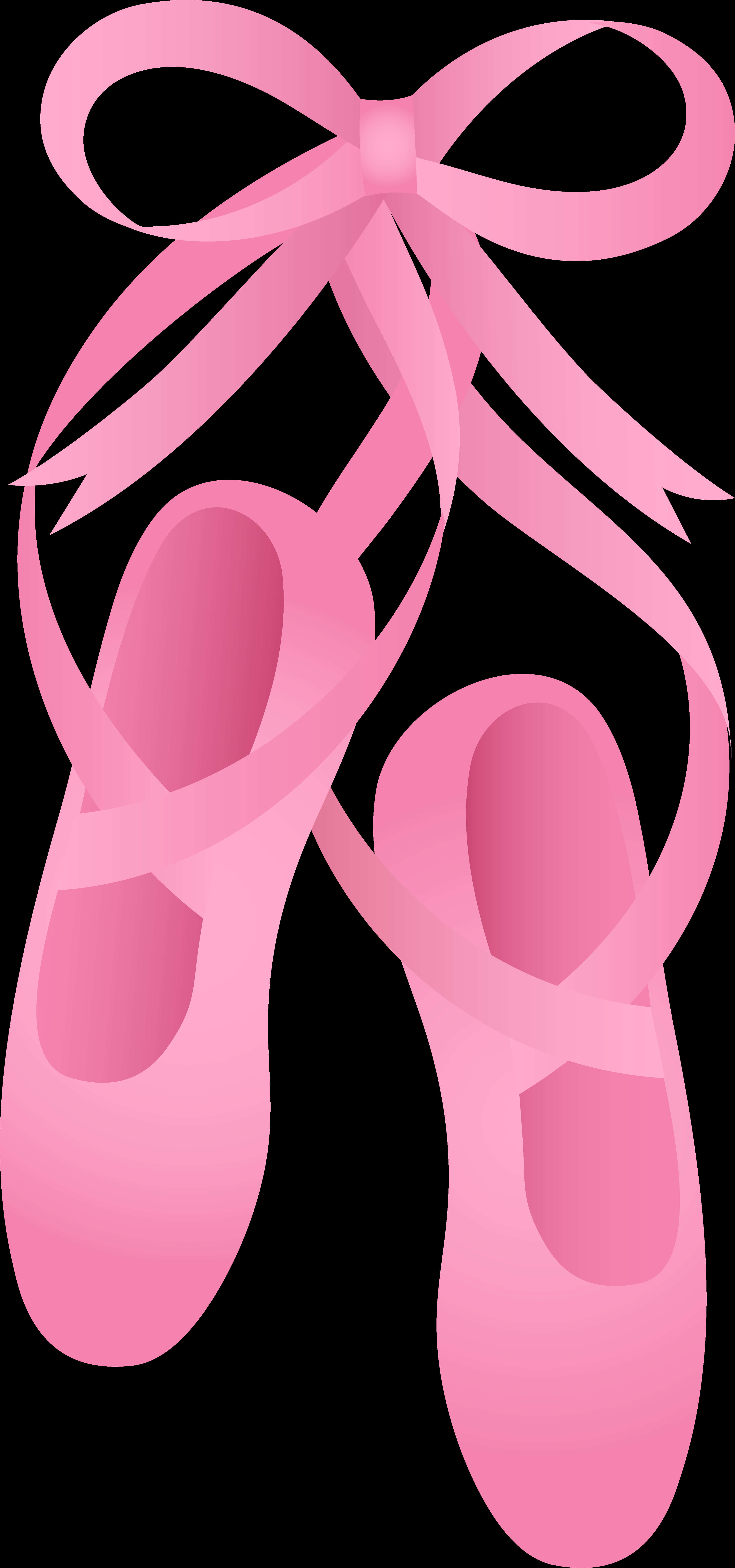 Pink Ballet Shoes Illustration PNG Image