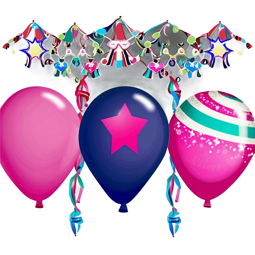 Pink Balloons A PNG Image