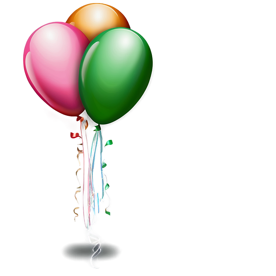 Pink Balloons B PNG Image