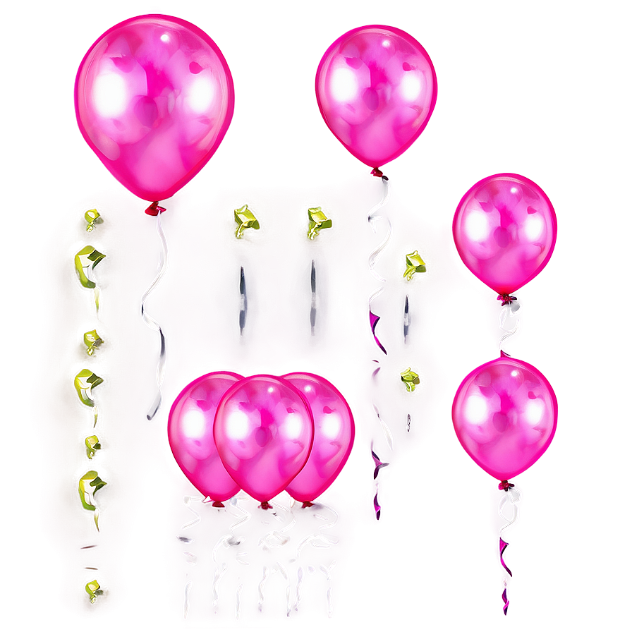 Pink Balloons In Various Sizes Png Aoe54 PNG Image