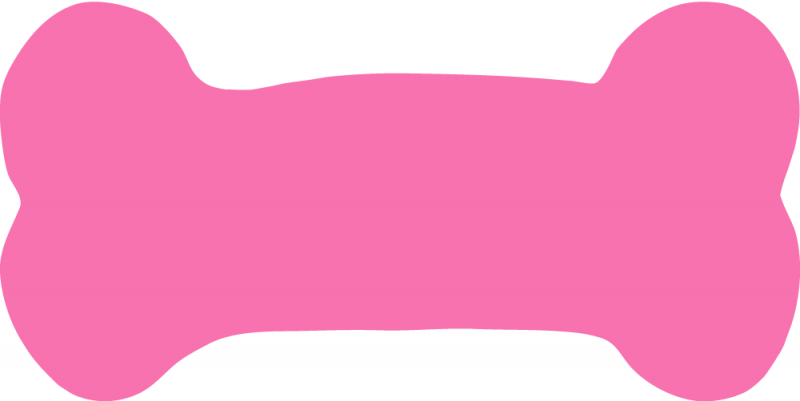 Pink Bone Shape Clipart PNG Image