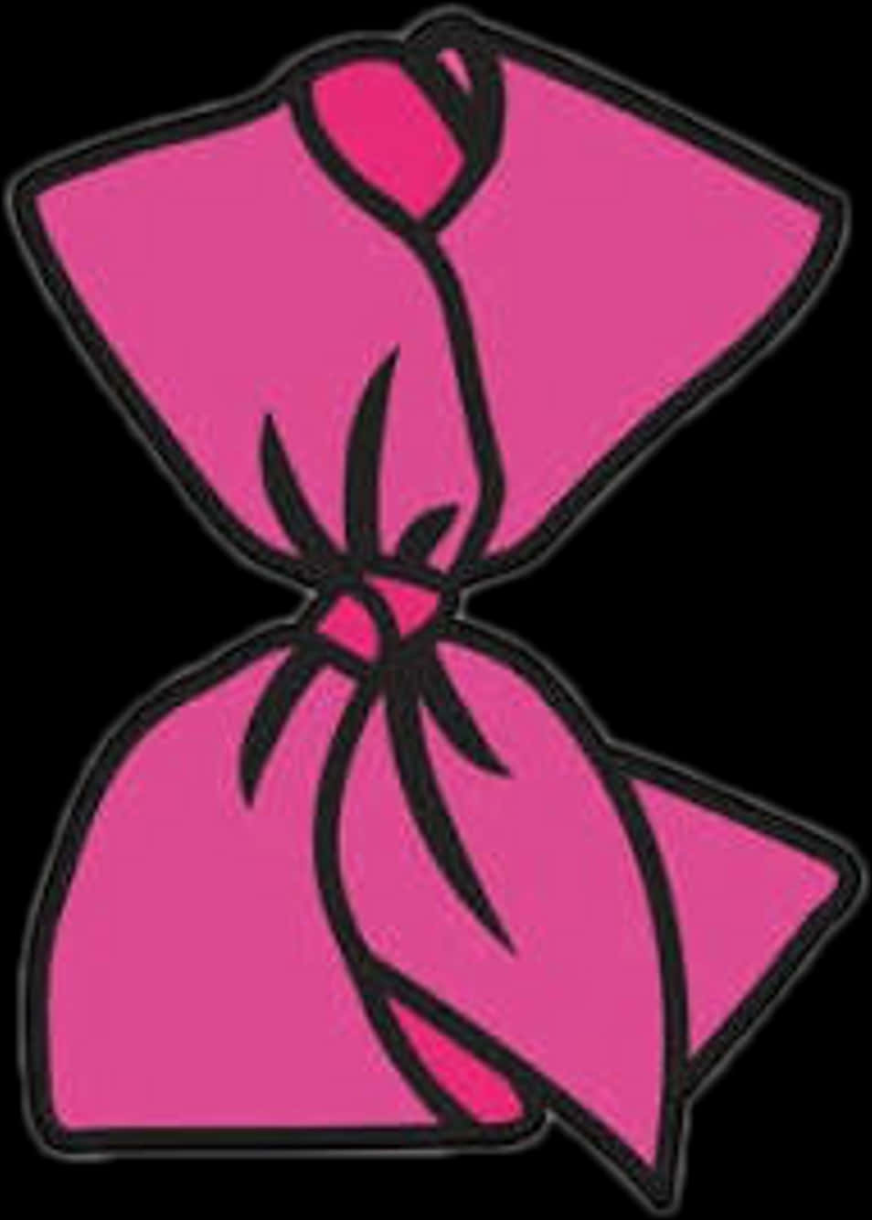 Pink Bow Graphic PNG Image