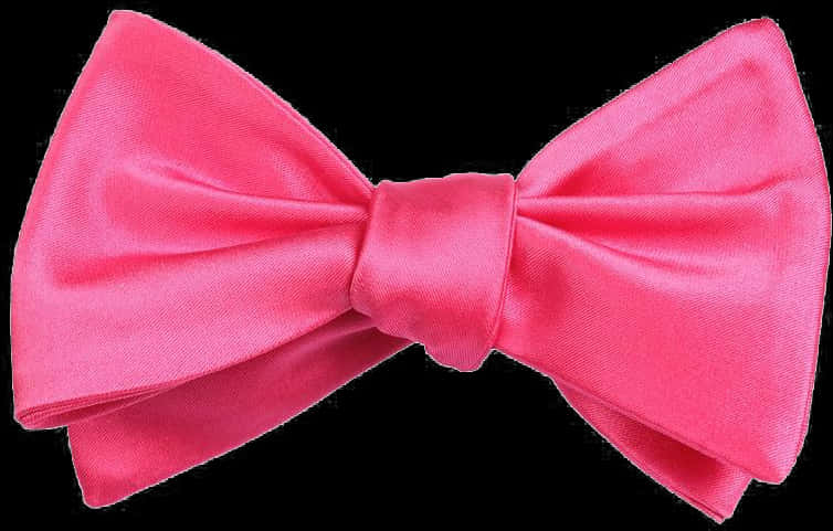 Pink Bow Tie Black Background PNG Image