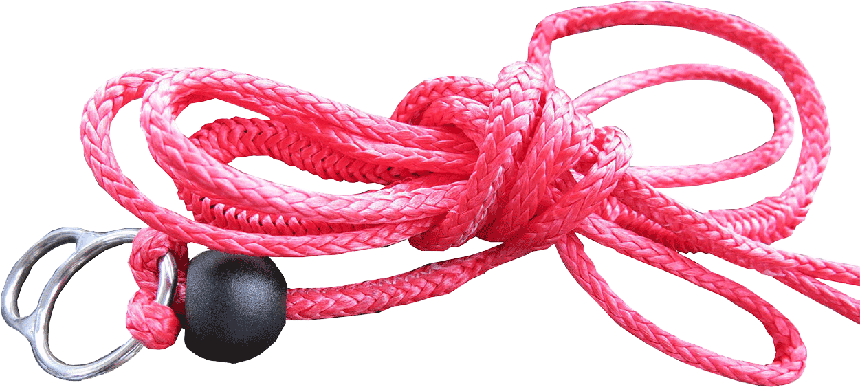 Pink Braided Ropewith Loopand Metal Hooks PNG Image