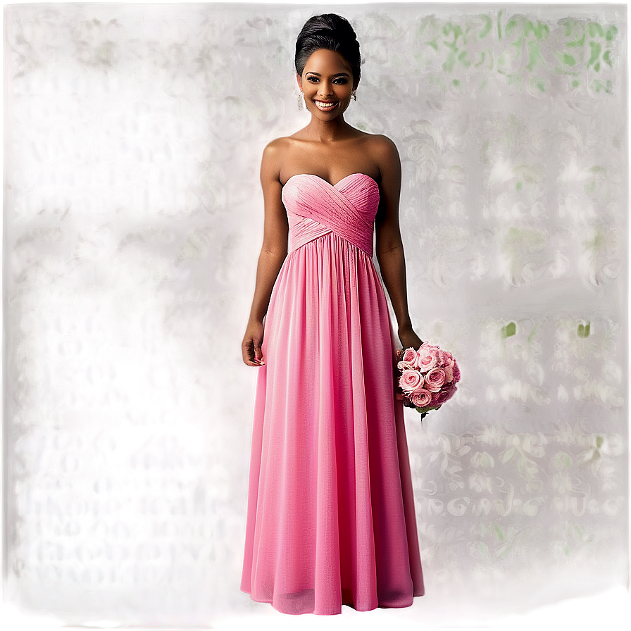 Pink Bridesmaid Dress Png Lfu PNG Image