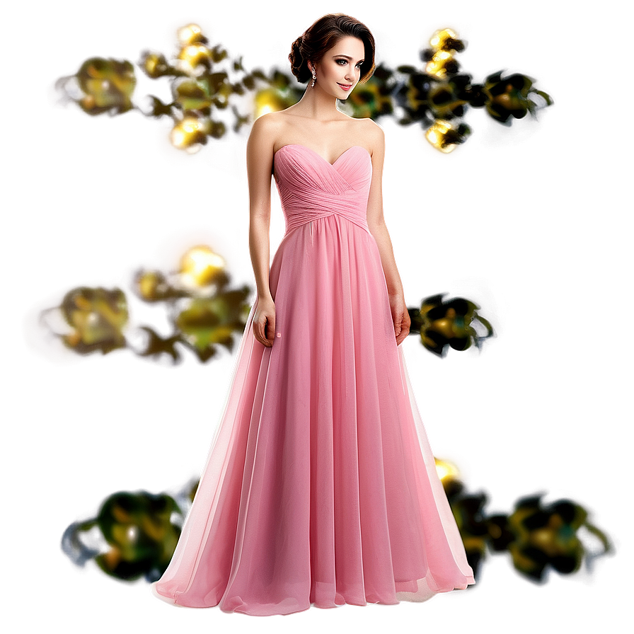 Pink Bridesmaid Dress Png Qvx29 PNG Image