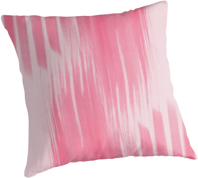 Pink Brush Stroke Pillow Design PNG Image