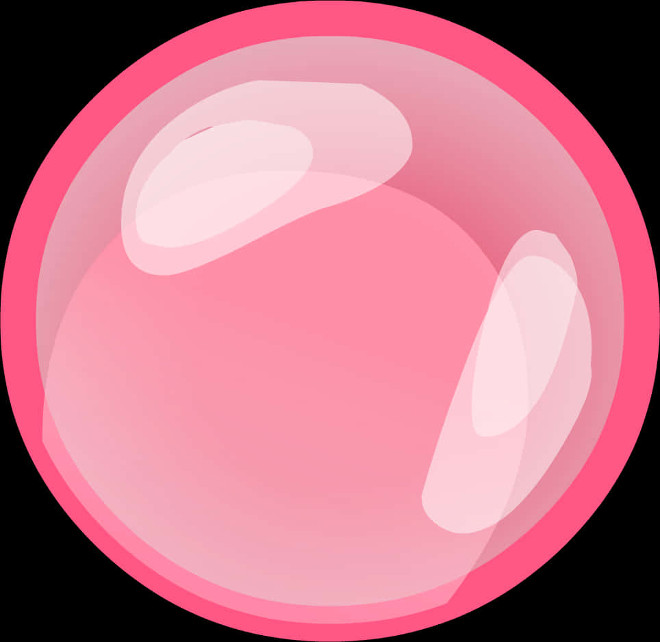 Pink Bubble Illustration PNG Image