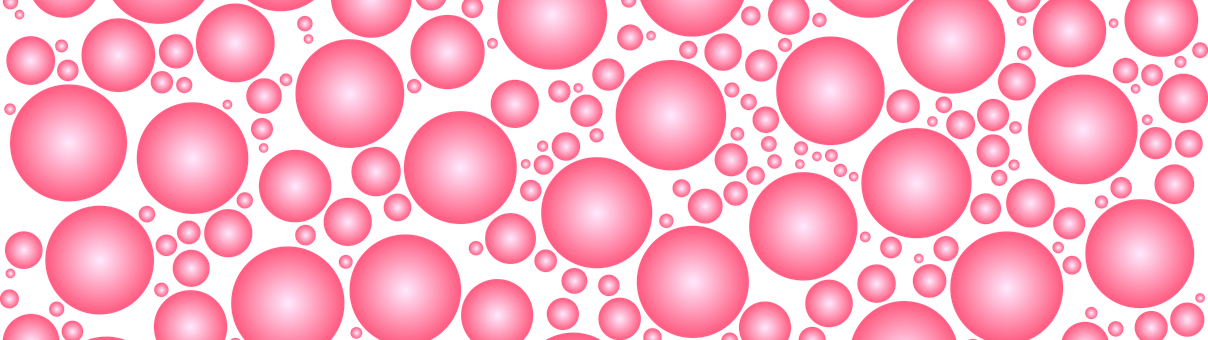 Pink Bubbles Pattern Banner PNG Image