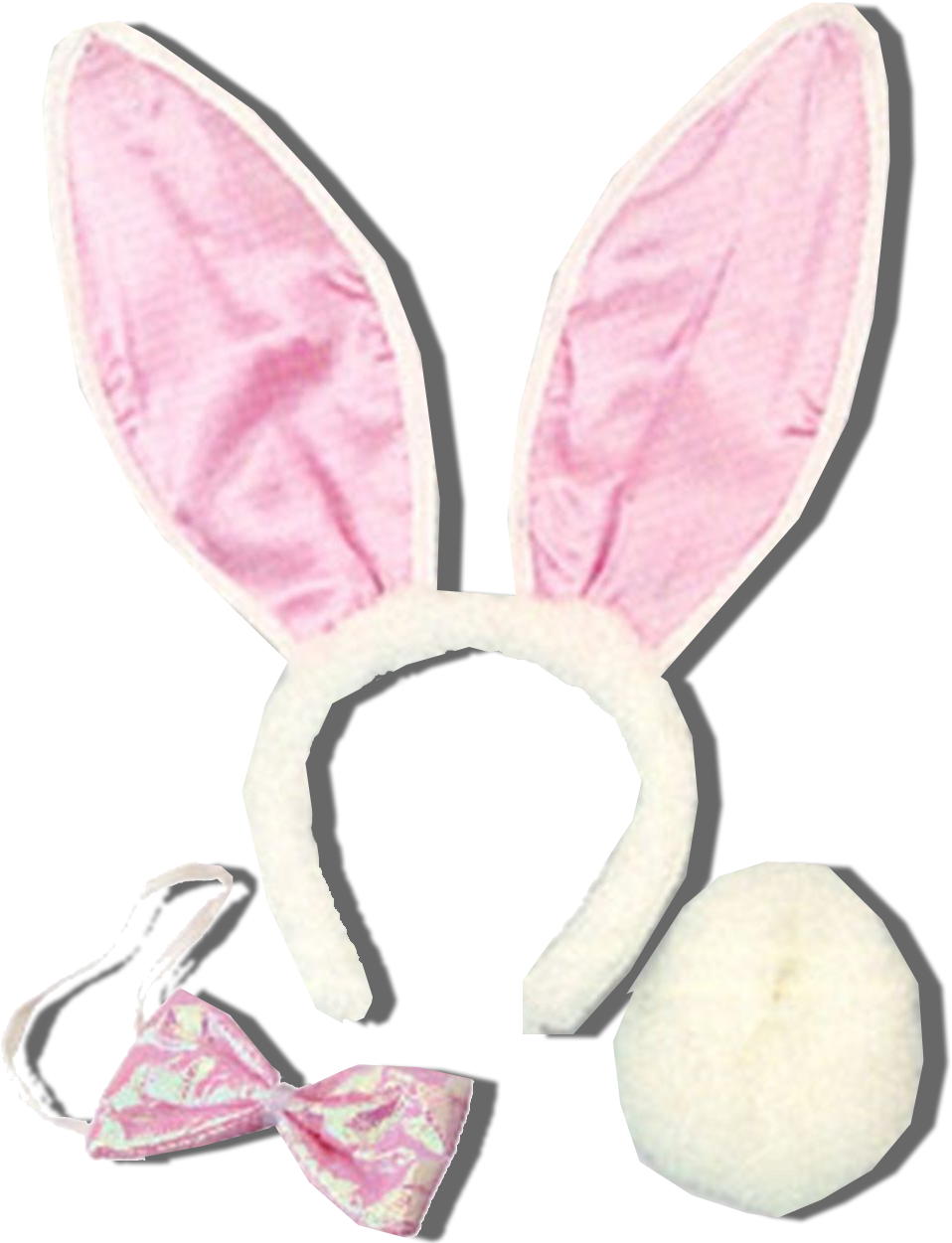 Pink Bunny Ears Costume Set PNG Image