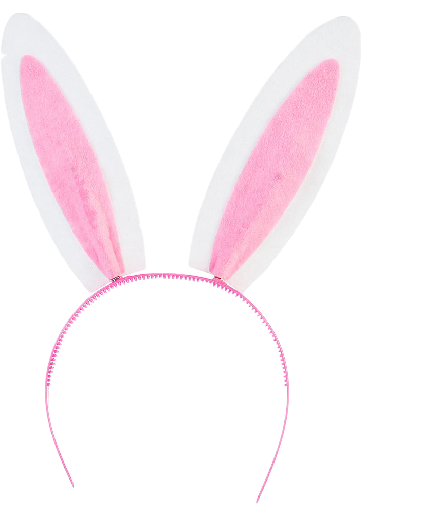 Pink Bunny Ears Headband PNG Image