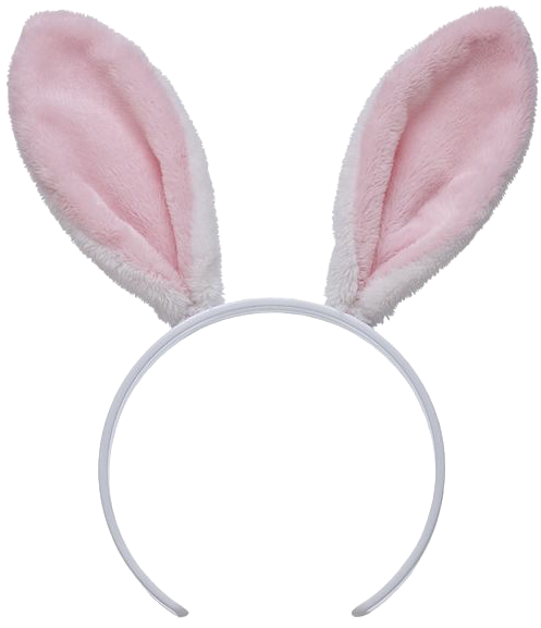 Pink Bunny Ears Headband PNG Image