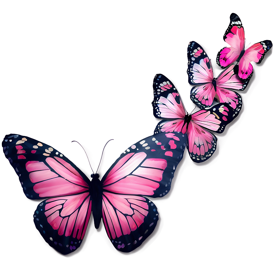 Pink Butterflies Png Bvl73 PNG Image