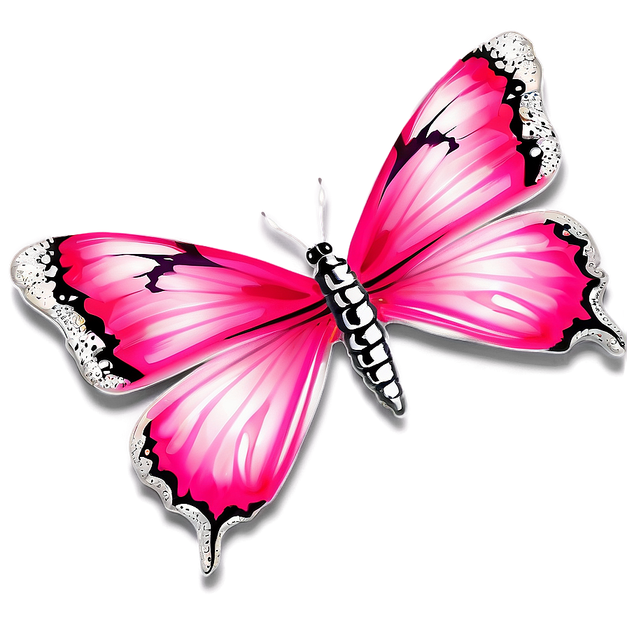 Pink Butterfly For Invitation Card Png Knj10 PNG Image