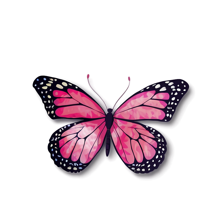 Pink Butterfly Pattern Background Png Mkm10 PNG Image