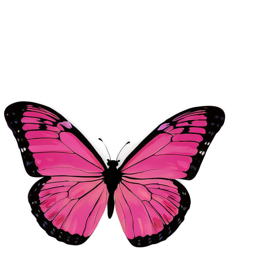 Pink Butterfly Silhouette Graphic Png Ukt PNG Image