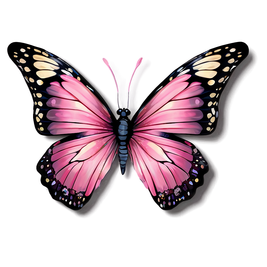 Pink Butterfly Sticker Png 13 PNG Image