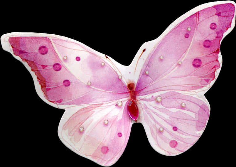 Pink Butterfly Transparent Background PNG Image