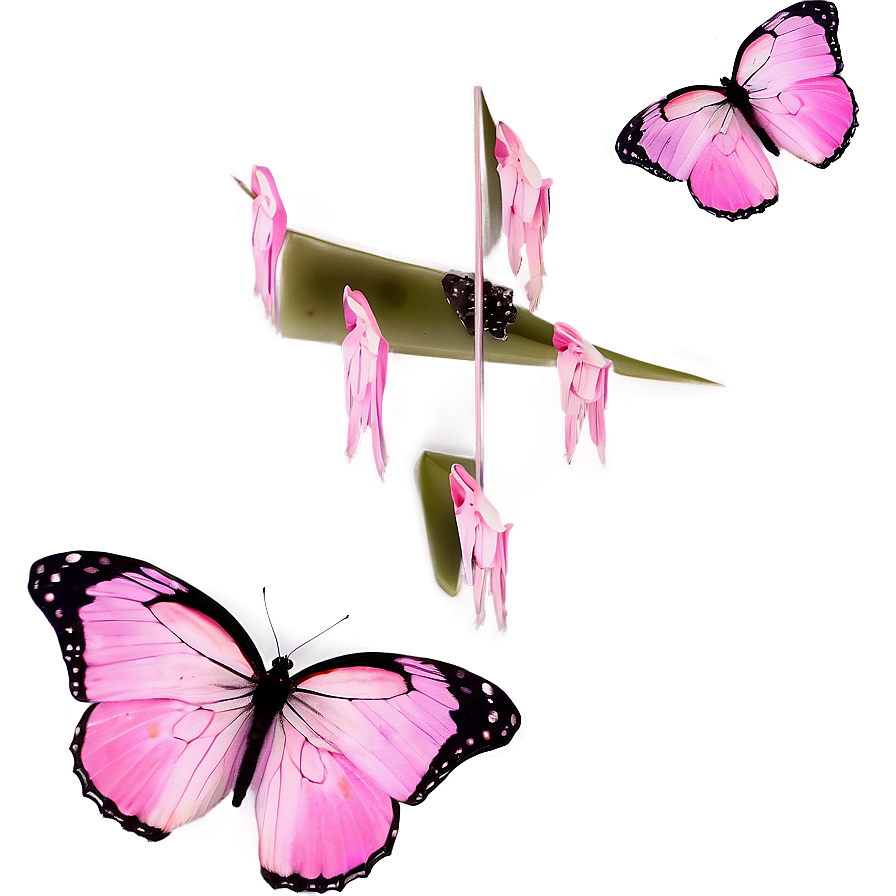 Pink Butterfly True Color Png Klq58 PNG Image