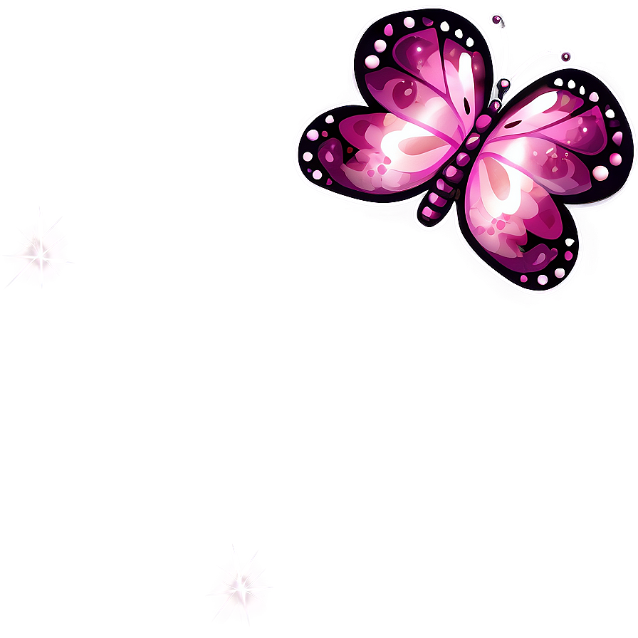 Pink Butterfly With Glitter Png 51 PNG Image