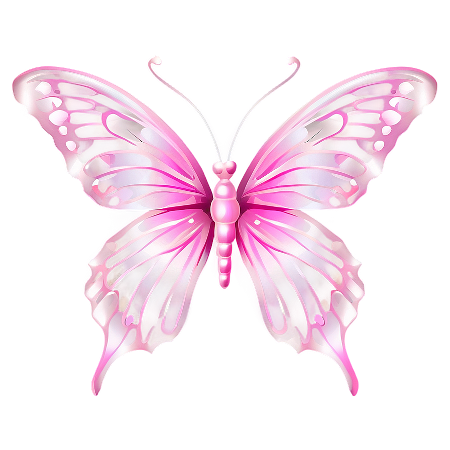 Pink Butterfly With Transparent Wings Png 05232024 PNG Image