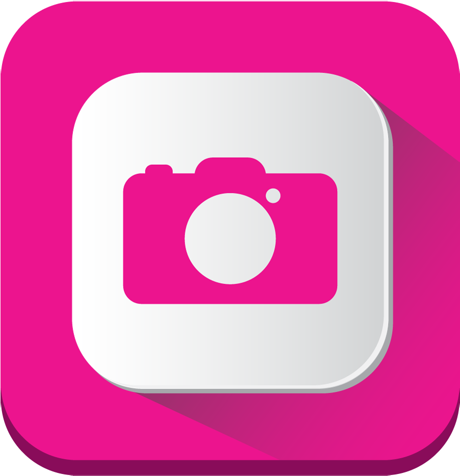 Pink Camera App Icon PNG Image