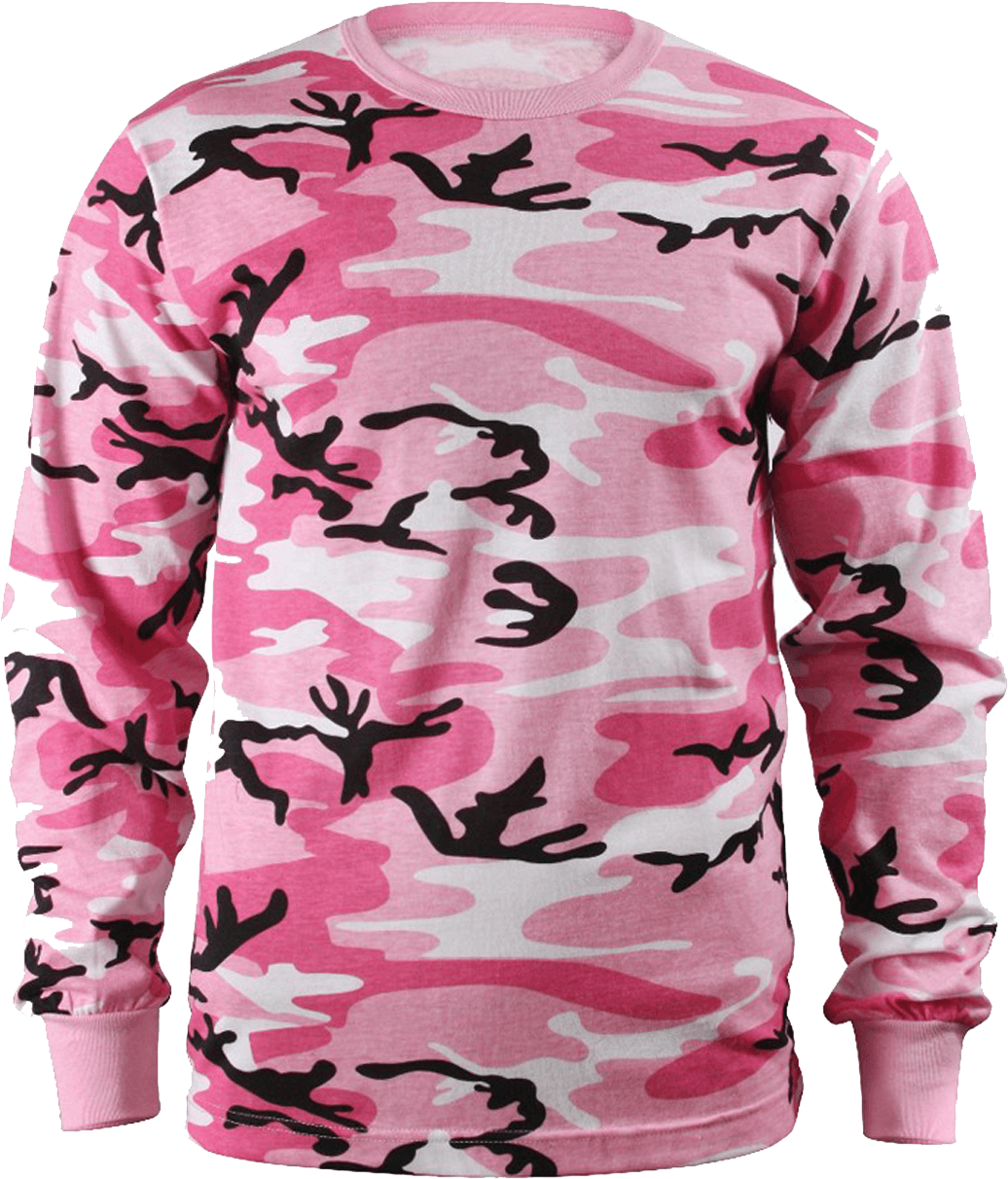 Pink Camouflage Sweatshirt Pattern PNG Image