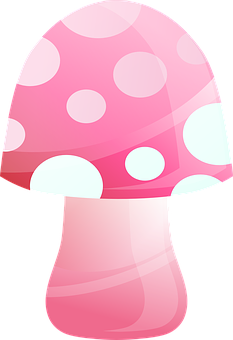 Pink Cartoon Mushroom PNG Image