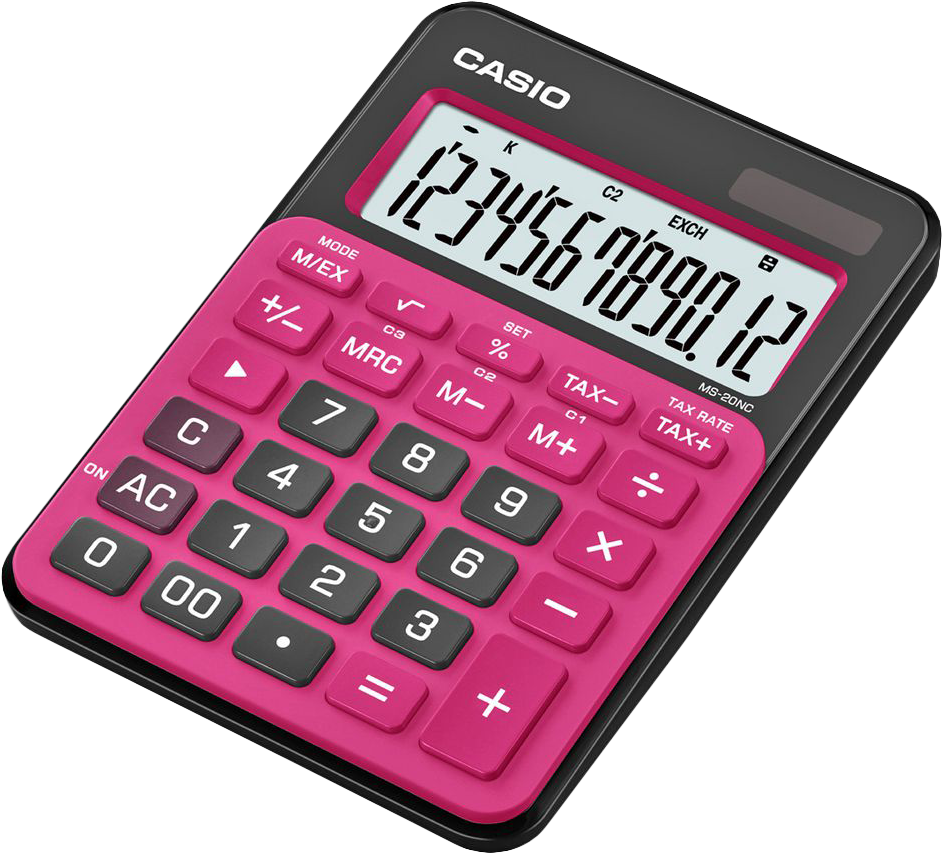 Pink Casio Calculator PNG Image