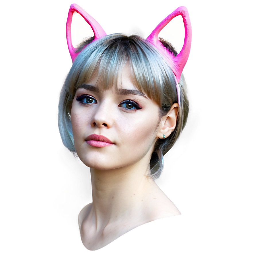 Pink Cat Ears Overlay Png 58 PNG Image