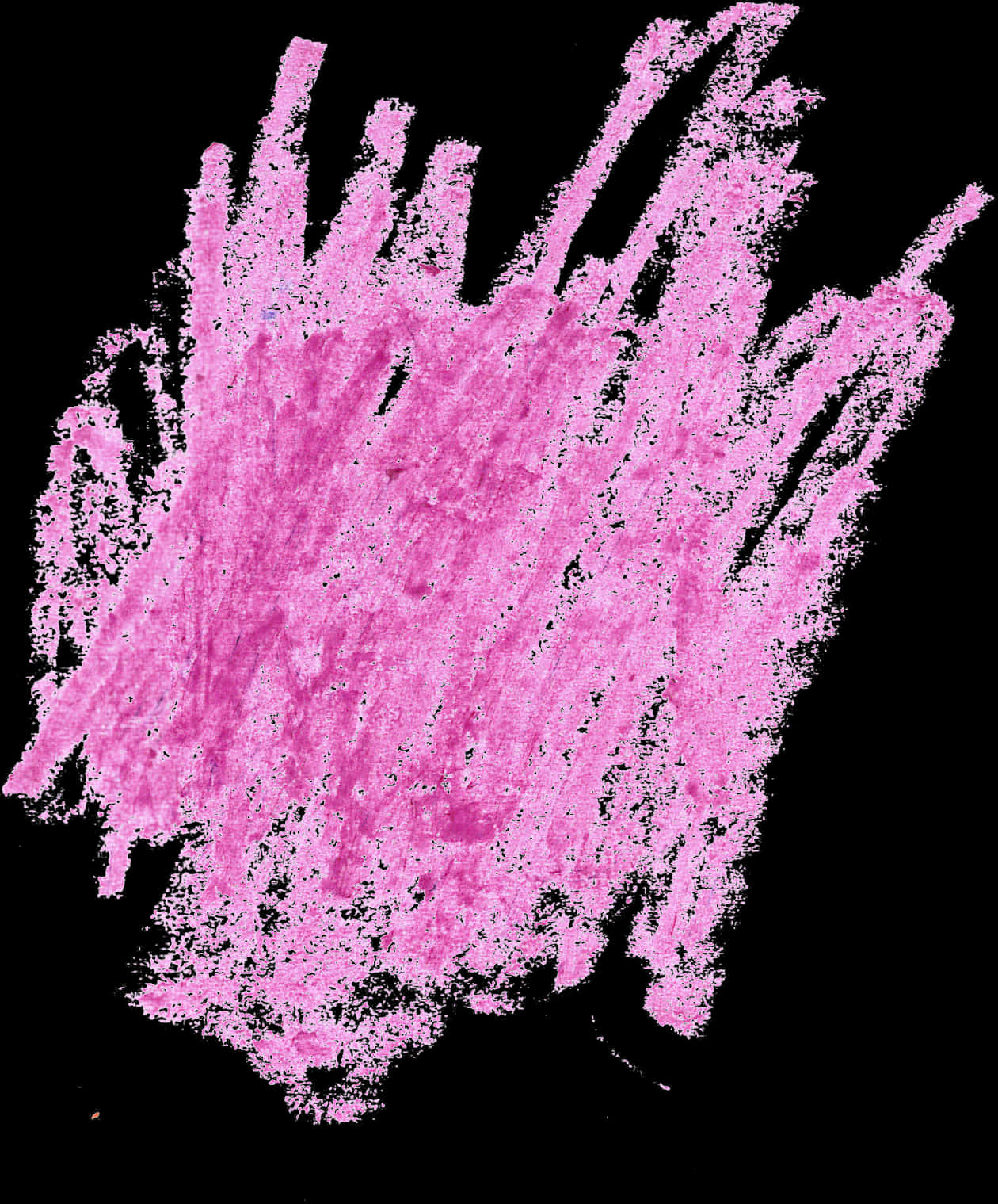 Pink Chalk Scribbleon Black PNG Image