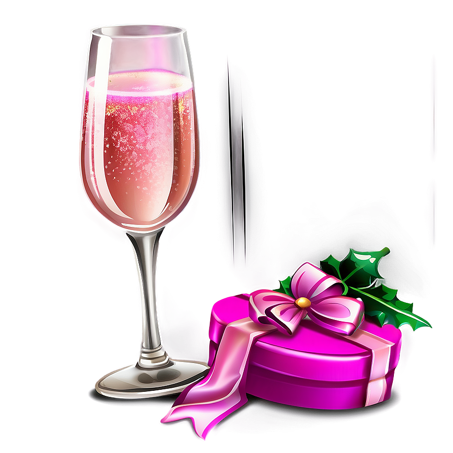 Pink Champagne In Festive Atmosphere Png 06292024 PNG Image