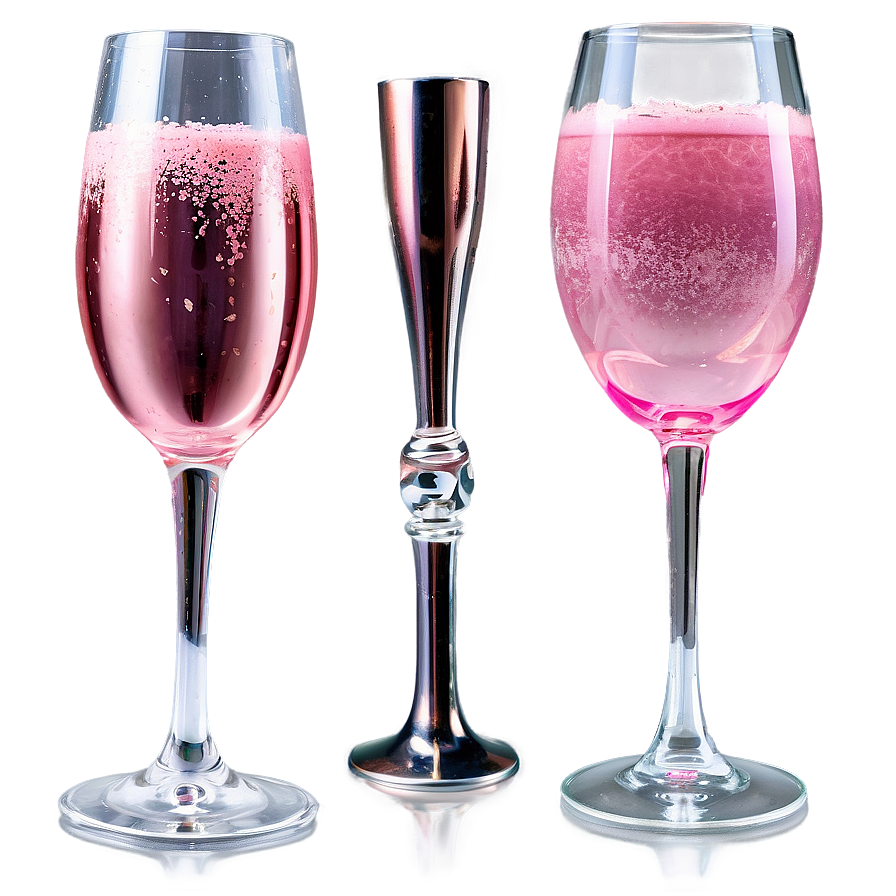 Pink Champagne In Vintage Glass Png Ibu54 PNG Image