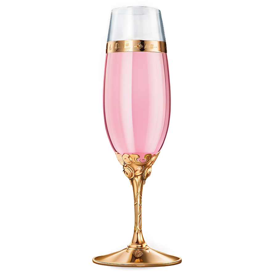 Pink Champagne With Gold Accents Png 60 PNG Image