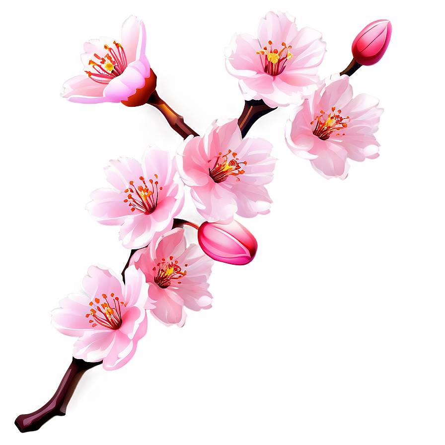 Pink Cherry Blossom Clipart Png Gag PNG Image