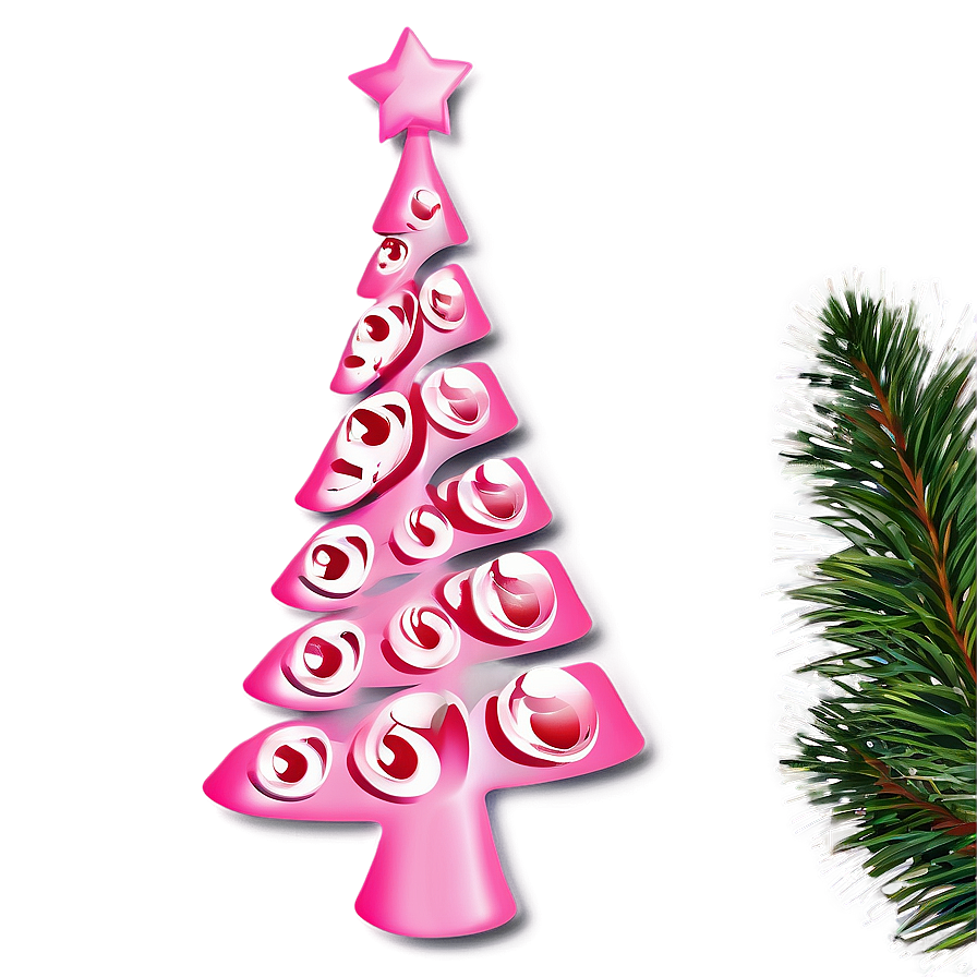 Pink Christmas Tree Png Dfx PNG Image