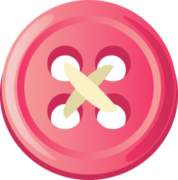 Pink Clothing Button Illustration PNG Image