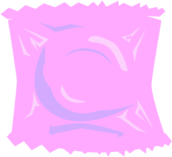 Pink Condom Package Illustration PNG Image