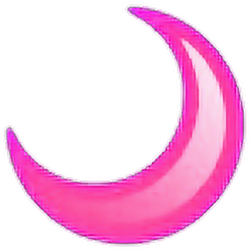 Pink Crescent Moon PNG Image