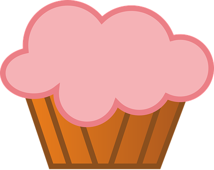 Pink Cupcake Clipart PNG Image